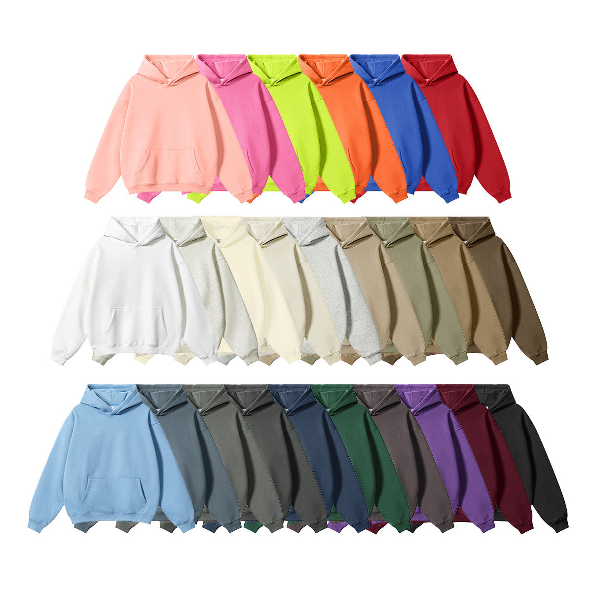 Premium Oversized Cotton Hoodie with Fleece Lining – Unisex Streetwear