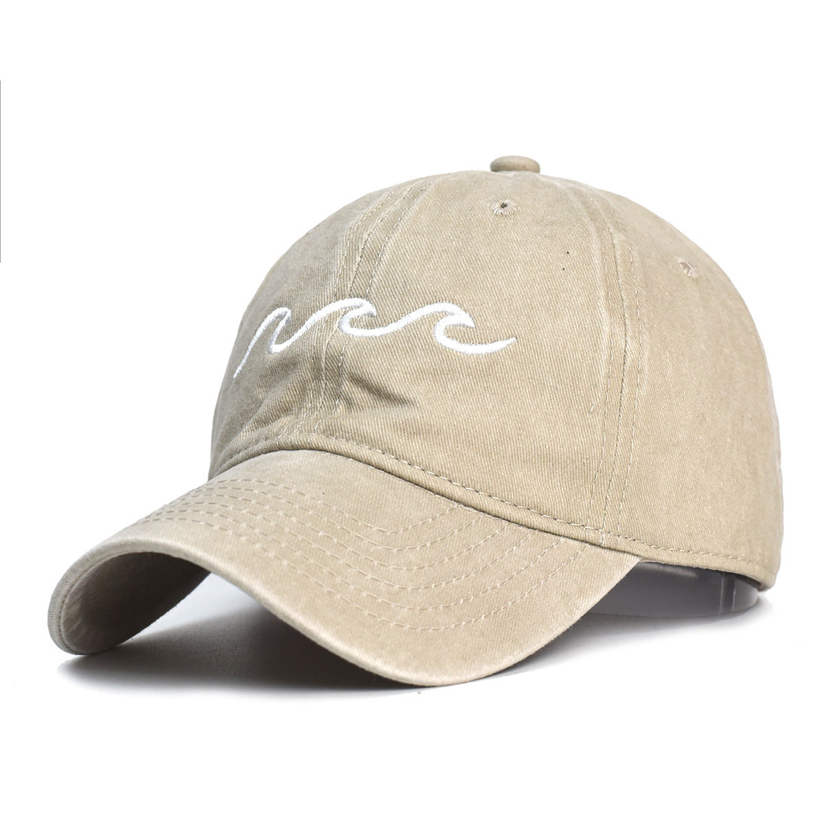 Unisex Minimalist Wave Embroidered Vintage Cap
